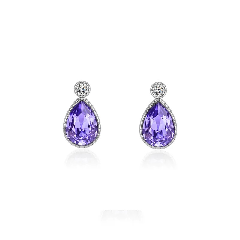 Pendientes Gota Morada